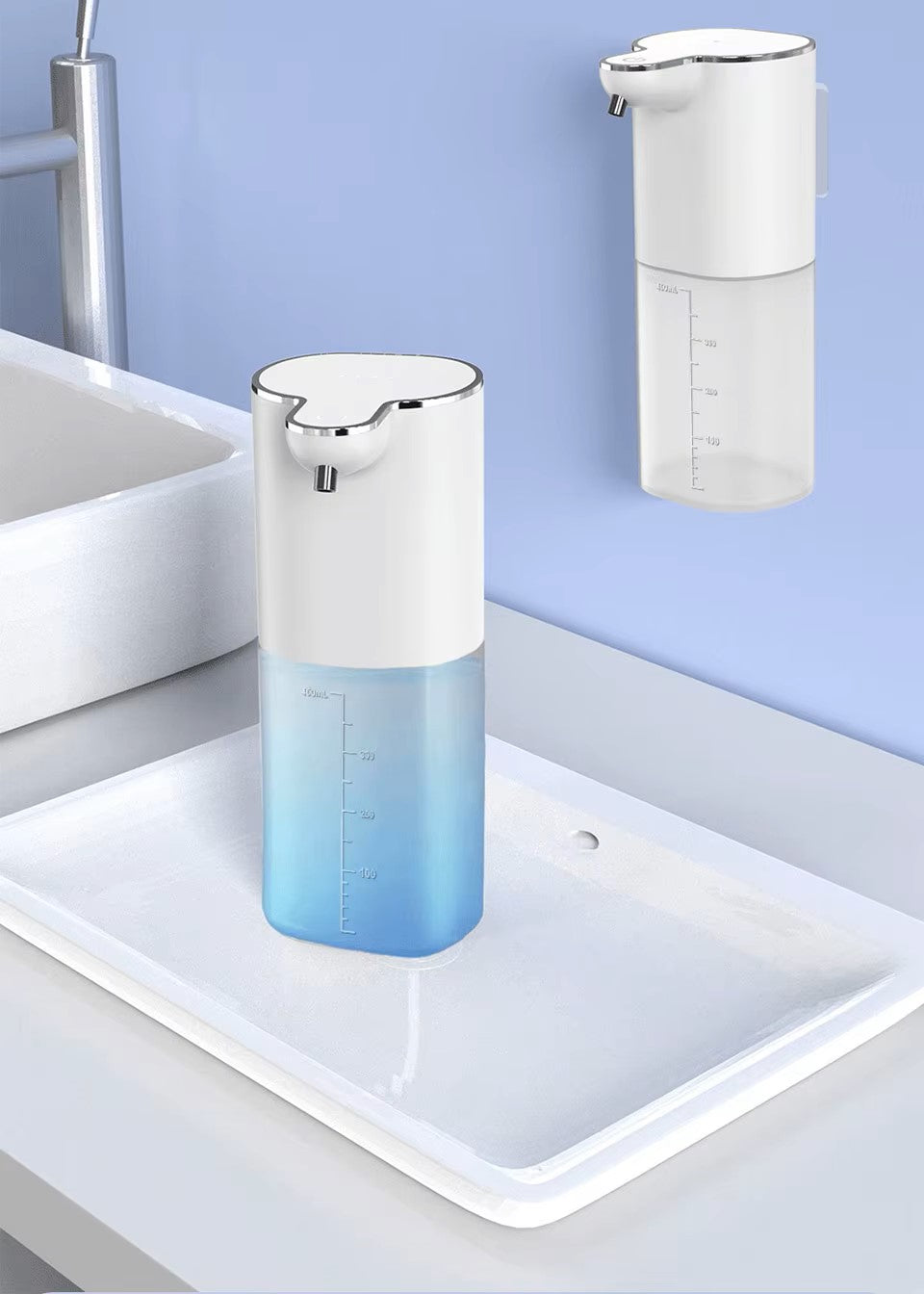 Automatic Soap Dispenser ouchless Foaming Soap Dispenser 400ml USB Rechargeable Electric 4 Level Adjustable Foam Soap Dispenser