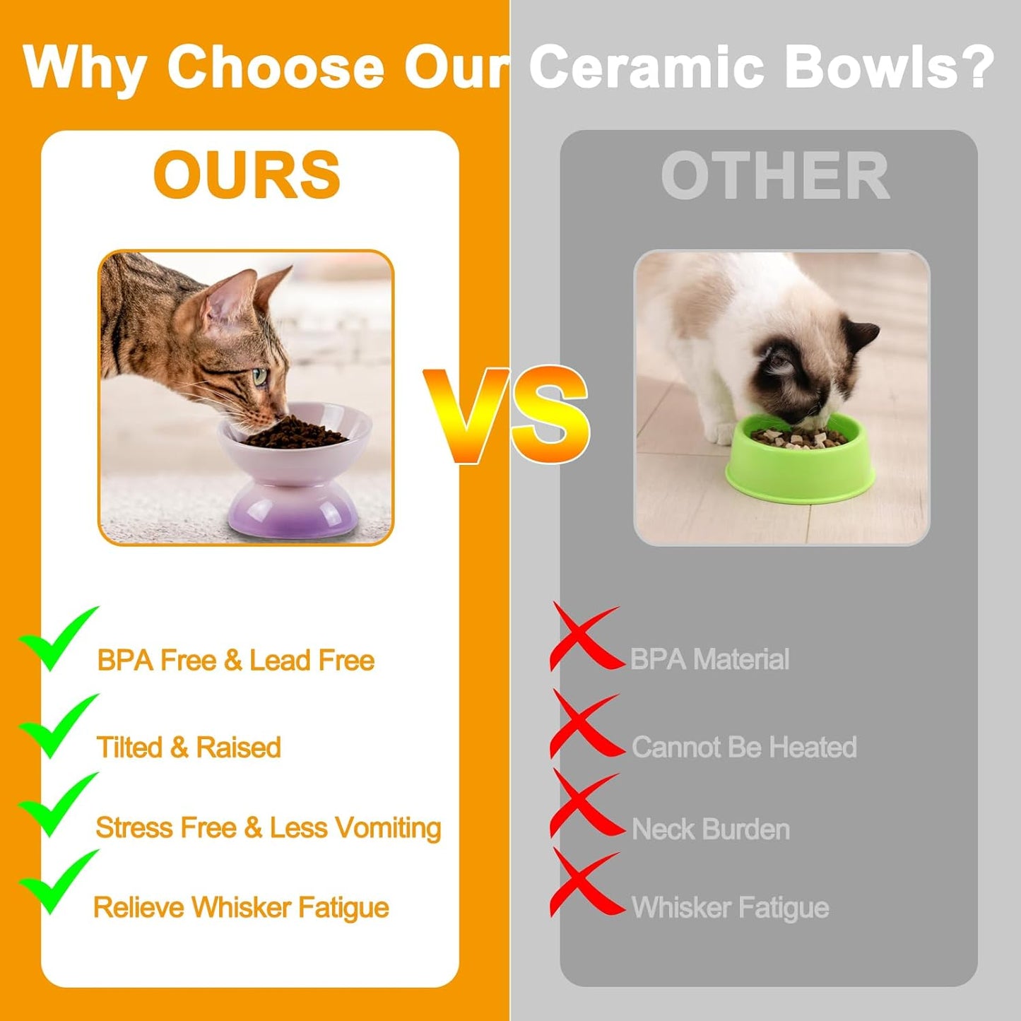 Cat Ceramic Bowl Gradient Pet Food Water Feeders Small Dogs Drinking Eating Supplies Raised Tilted Cats Puppy Feeding Supplies