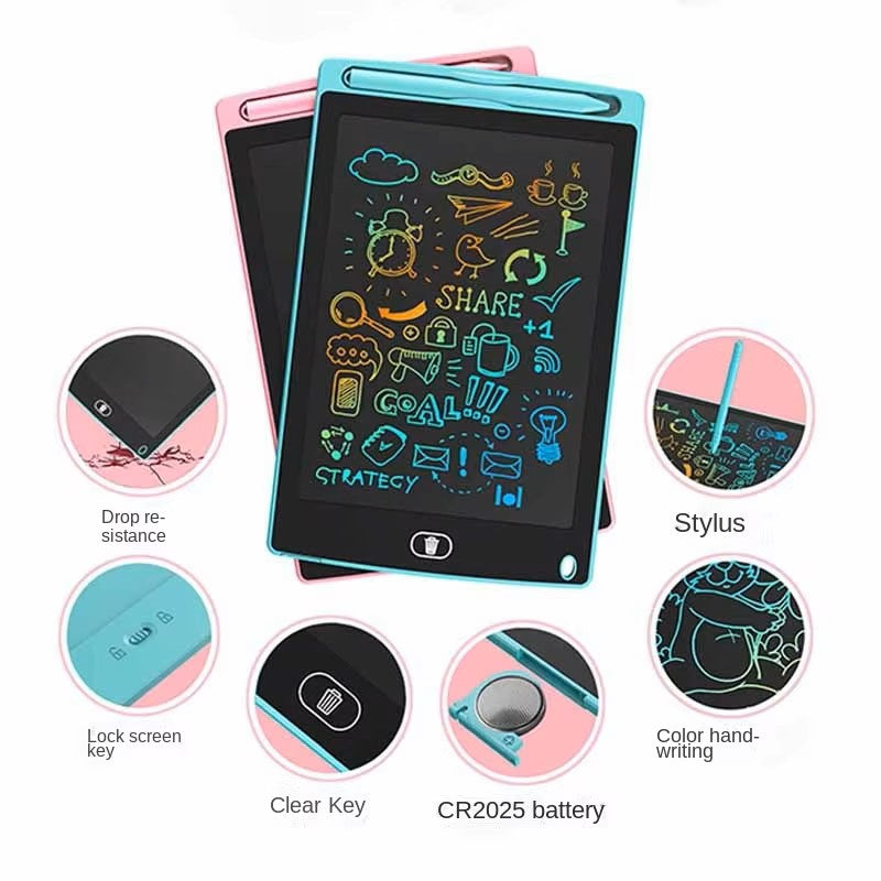 Colourful LCD Writing Tablet Drawing Board Kid Graffiti Sketchpad Toys Handwriting Blackboard Drawing Board Kids Toys