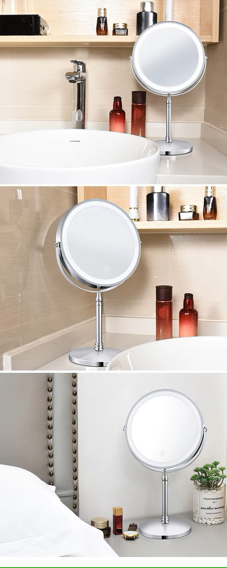 Makeup Mirror With Light USB Charging 10X Magnifying Vanity Mirror