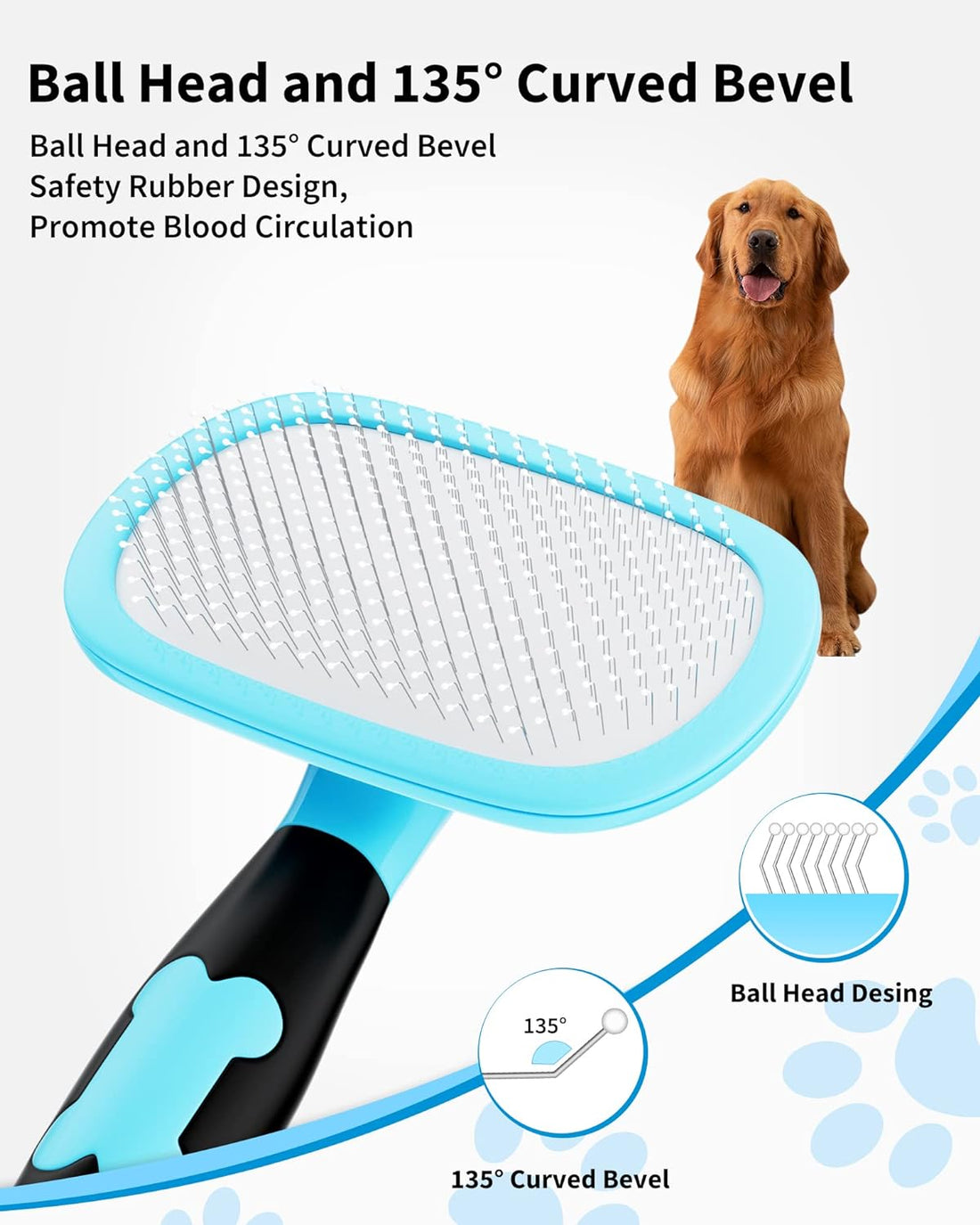 Dog Brush Cat Brush Pet Grooming Brush- Shedding Grooming Tools